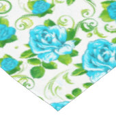 Blauwe Rozen Tafelkleed (Gekanteld)