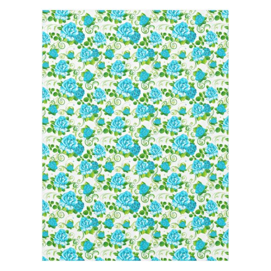 Blauwe Rozen Tafelkleed (Voorkant)