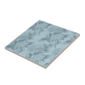  blauwe Rozen Tegeltje (Zijkant)