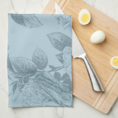 blauwe Rozen Theedoek (Quarter Fold)