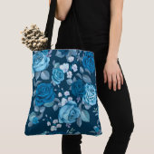 Blauwe Rozen Tote Bag (Dichtbij)