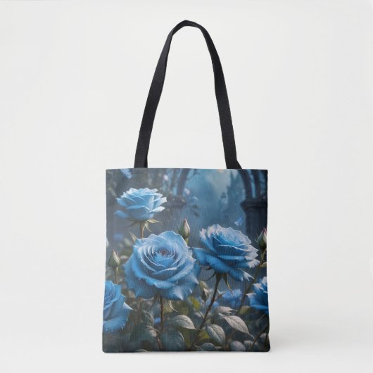 Blauwe Rozen Tote Bag (Voorkant)