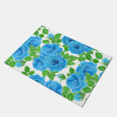 Blauwe rozen waterverf naadloos patroon deurmat (Schuin)