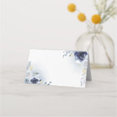 Blauwe rozen waterverf plaatskaartje (Voorkant)