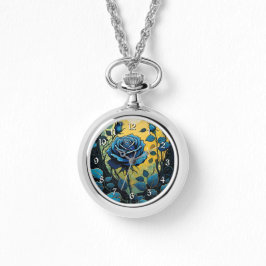 Blauwe Rozen wijnstokken 2 Horloge