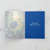 Blauwe Rozen wijnstokken 2 Kaart (Binnen)