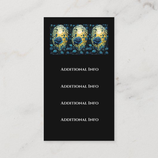 Blauwe Rozen wijnstokken 2 Visitekaartje (Achterkant)