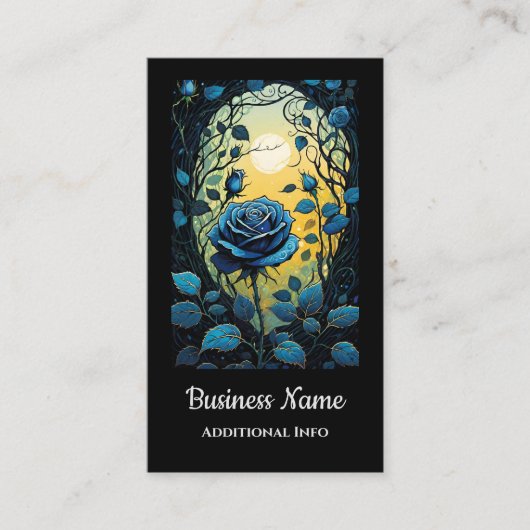 Blauwe Rozen wijnstokken 2 Visitekaartje (Voorkant)