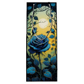 Blauwe Rozen wijnstokken 2 Wijn Cadeautas (Achterkant)