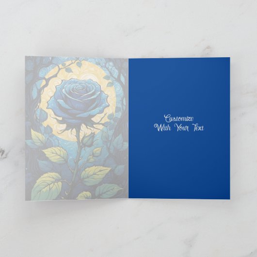 Blauwe Rozen wijnstokken 3 Kaart (Binnen)