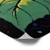 Blauwe Rozen wijnstokken 3 Poster (Hoek)