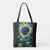 Blauwe Rozen wijnstokken 3 Tote Bag (Achterkant)