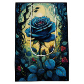 Blauwe Rozen wijnstokken Medium Cadeauzakje (Achterkant)