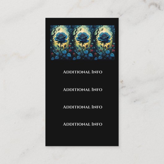 Blauwe Rozen wijnstokken Visitekaartje (Achterkant)