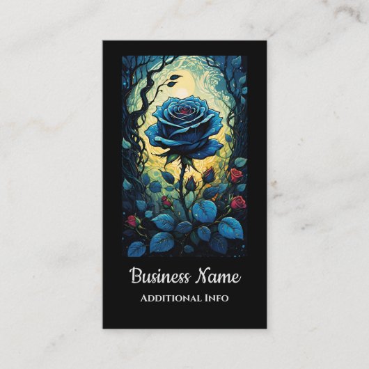 Blauwe Rozen wijnstokken Visitekaartje (Voorkant)