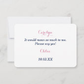 Blauwe Rozen zullen je zijn mijn Bridesmaid Kaart (Achterkant)