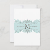 Blauwe  RSVP-kaarten voor Square Invites RSVP Kaartje (Achterkant)