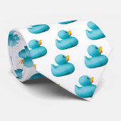 Blauwe Rubbereenden door storeman Stropdas (Opgerold)