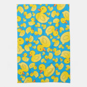 Blauwe rubbereenden uit de lucht theedoek (Verticaal)