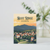 Blauwe Rug USA Briefkaart (Staand voorkant)