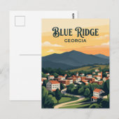 Blauwe Rug USA Briefkaart (Voorkant / Achterkant)