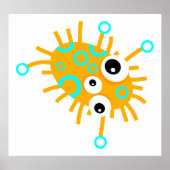 Blauwe ruggegraat poster (Voorkant)