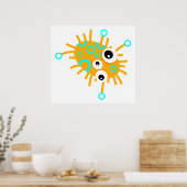 Blauwe ruggegraat poster (Keuken)