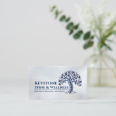 blauwe ruggengraat visitekaartje (Staand voorkant)