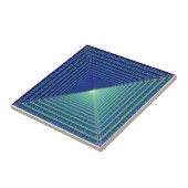 Blauwe ruggengraattegel tegeltje (Zijkant)