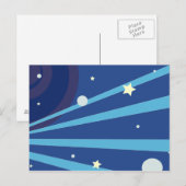 Blauwe ruimte briefkaart (Voorkant / Achterkant)