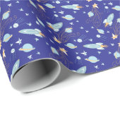 Blauwe Ruimte Dromen Cadeaupapier (Rol Hoek)