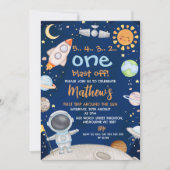 Blauwe ruimte Eerste reis rond zon 1e verjaardag Kaart (Voorkant)