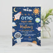 Blauwe ruimte Eerste reis rond zon 1e verjaardag Kaart (Staand voorkant)