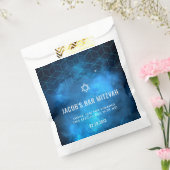 Blauwe ruimte Galaxy Bar Mitzvah Bedankzakje (Gezegeld)