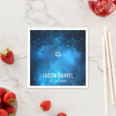 Blauwe ruimte Galaxy Bar Mitzvah Servet (Insitu)