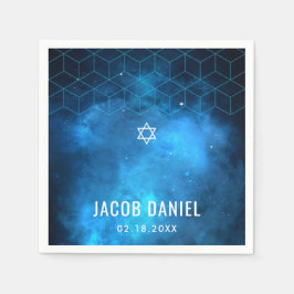 Blauwe ruimte Galaxy Bar Mitzvah Servet