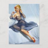 Blauwe ruimte omhoog briefkaart (Voorkant)