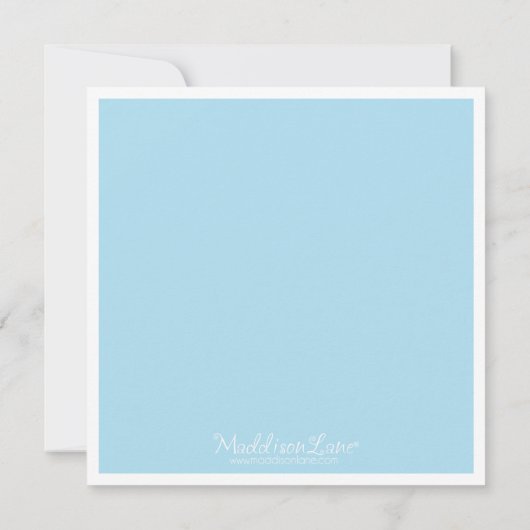 Blauwe ruimte voor vierkanten Eerste verjaardag Fo Kaart (Achterkant)