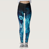 Blauwe ruimteas leggings (Voorkant)