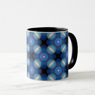 Blauwe ruimtelijke geometrie mok