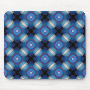 Blauwe ruimtelijke geometrie muismat