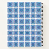 Blauwe ruimtelijke geometrie notitieboek (Achterkant)