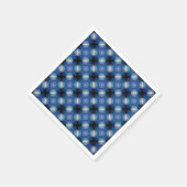 Blauwe ruimtelijke geometrie servetten (Hoek)