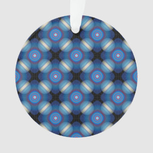 Blauwe Ruimtelijke Geometrisch Ornament