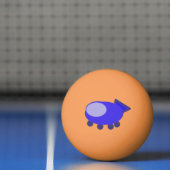 Blauwe ruimteschip pingpongbal (Net)
