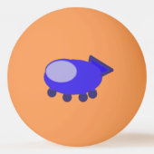 Blauwe ruimteschip pingpongbal (Achterkant)