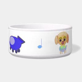 Blauwe ruimteschip voerbakje