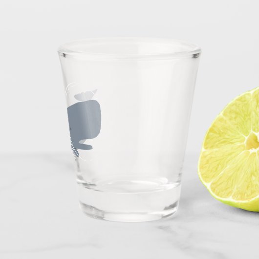 Blauwe-ruimteschopper-timmerfeest Shot Glas (Rechts)