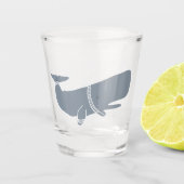 Blauwe-ruimteschopper-timmerfeest Shot Glas (Voorkant)