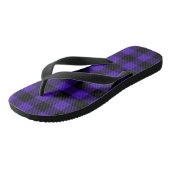 Blauwe ruit flipflops teenslippers (Schuin)